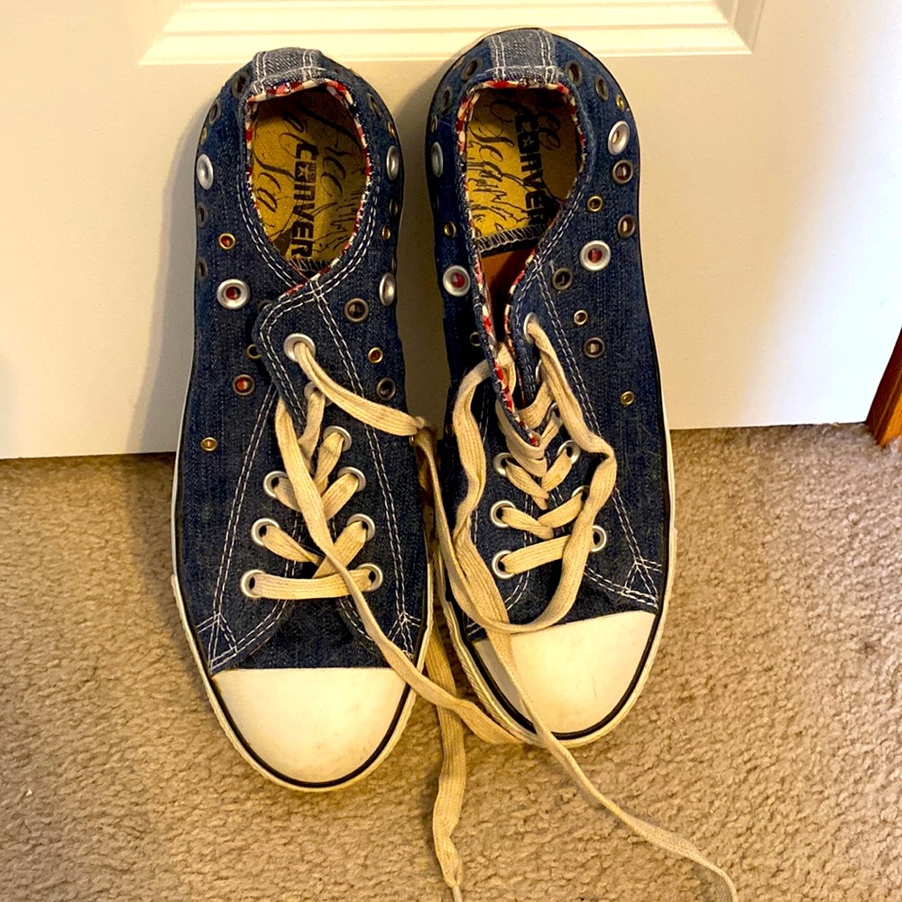 Converse denim shoes